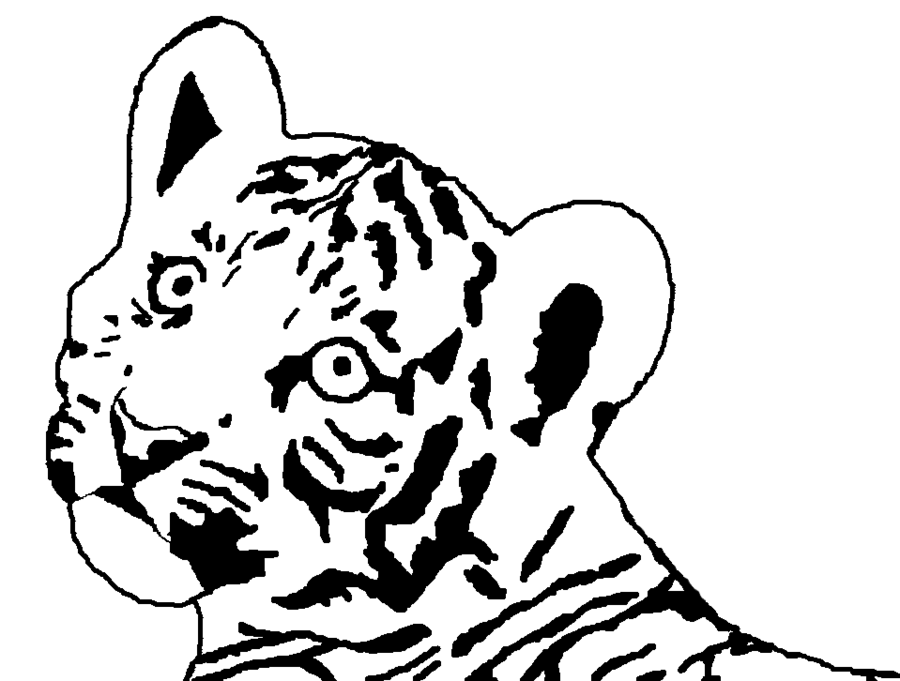 900x681 Tribal Tiger Cub By Estub1
