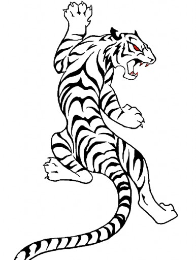 Tribal Tiger Drawing at GetDrawings | Free download