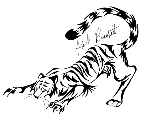 600x479 Tribal Tiger By Waddygigger