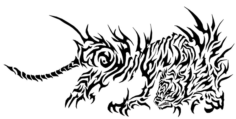 900x454 Tribal Tiger By Aldokurnia90