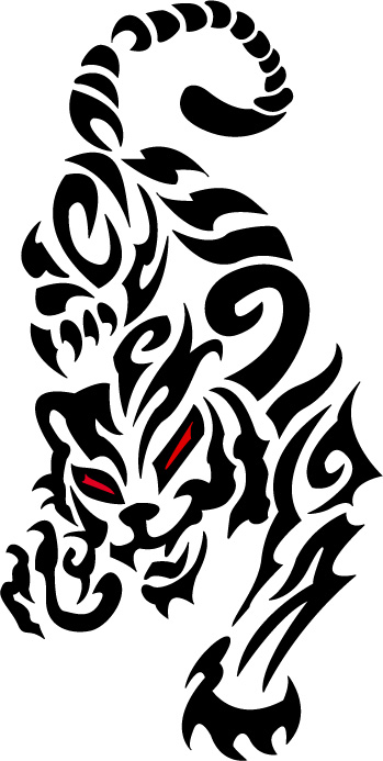 349x693 Tribal Tiger By Evilneil