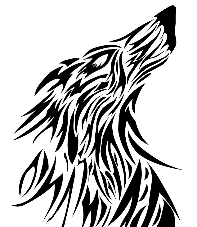635x731 Tribal Wolf Redone By Wingedninja28