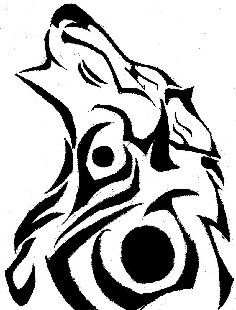 800x1052 Tribal Wolf By Hen The Eggchick