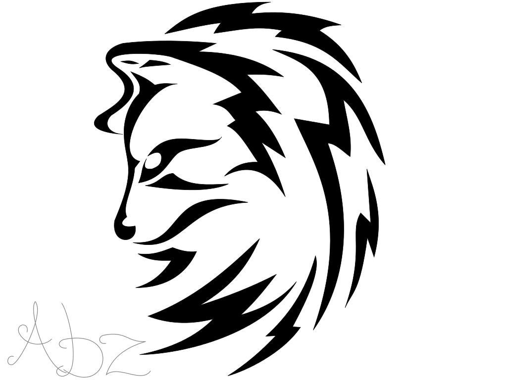 1024x768 Tribal Wolf By Abz28