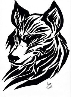 236x320 Tribal Wolf Drawing My Art Vargar Och Teckningar