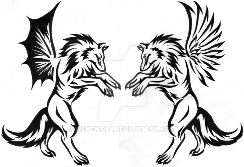 800x548 Tribal Wolves By Wekewolf