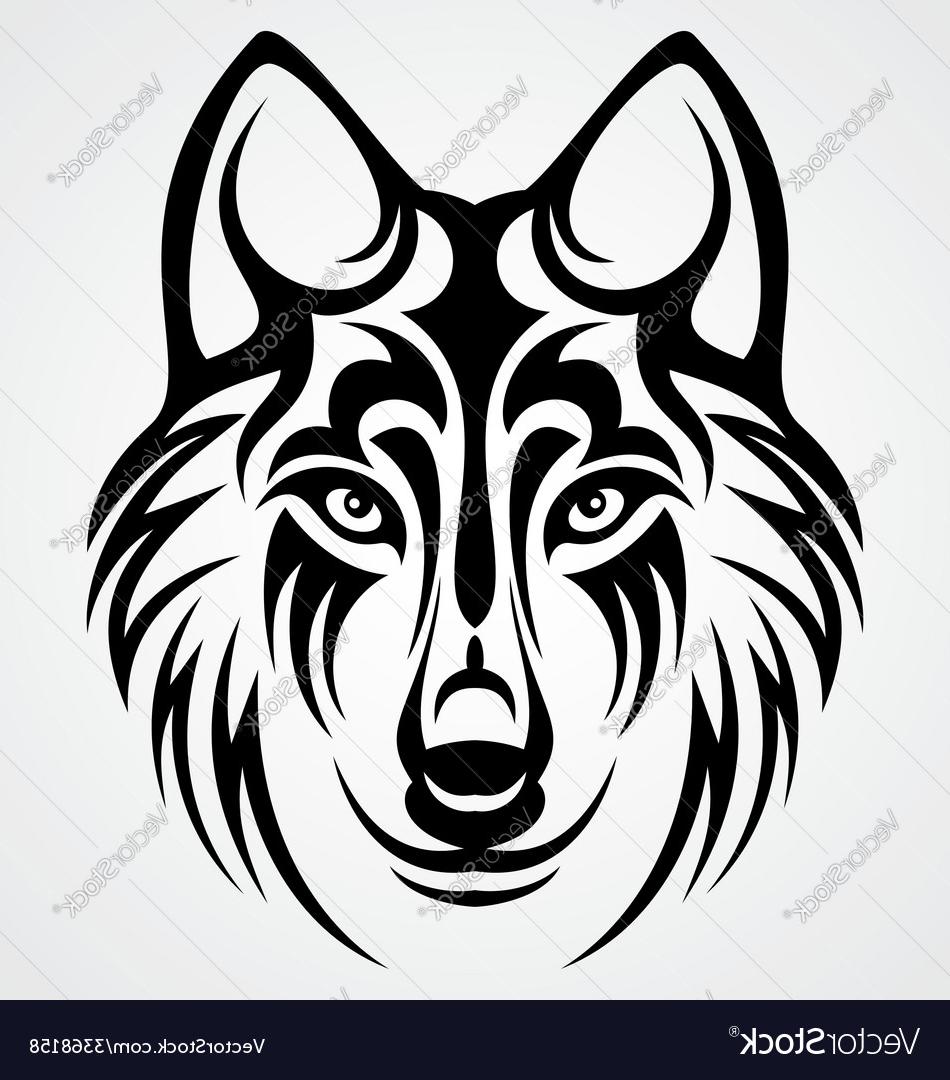 950x1080 Unique Tribal Wolf Head Vector Image