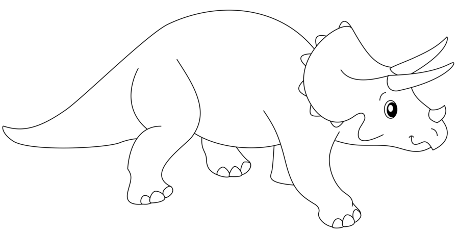 900x457 Triceratops Line Art By Dinolover09
