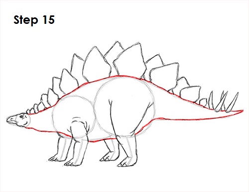 500x386 How To Draw A Stegosaurus