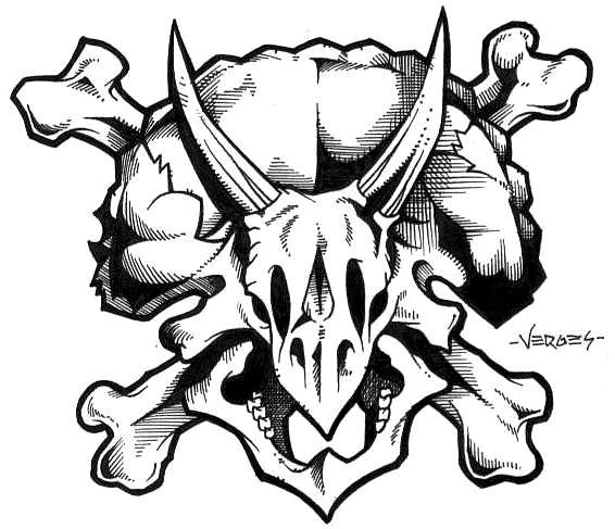 Triceratops Skeleton Drawing at GetDrawings | Free download