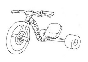 290x206 Bikes Child Riding Bike Coloring Page, Tricycle Coloring Page