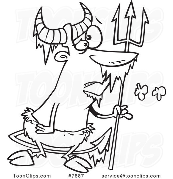 581x600 Cartoon Blacknd White Line Drawing Of Frozen Faun Holding