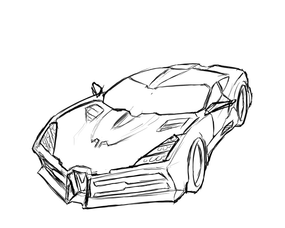 1000x800 Rough Sketch Concept Car By Ex Trident
