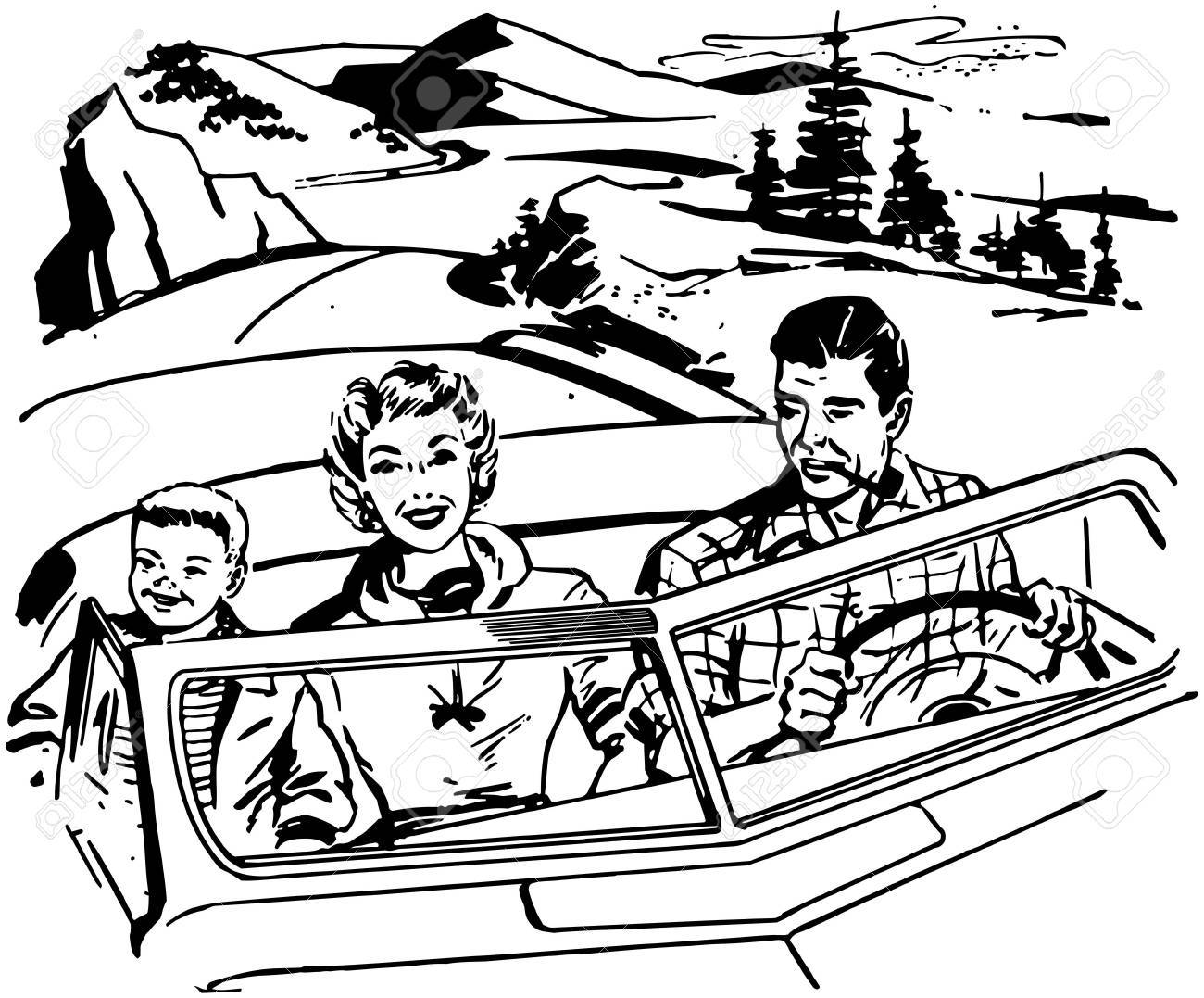 1300x1077 Family Road Trip Royalty Free Cliparts, Vectors, And Stock
