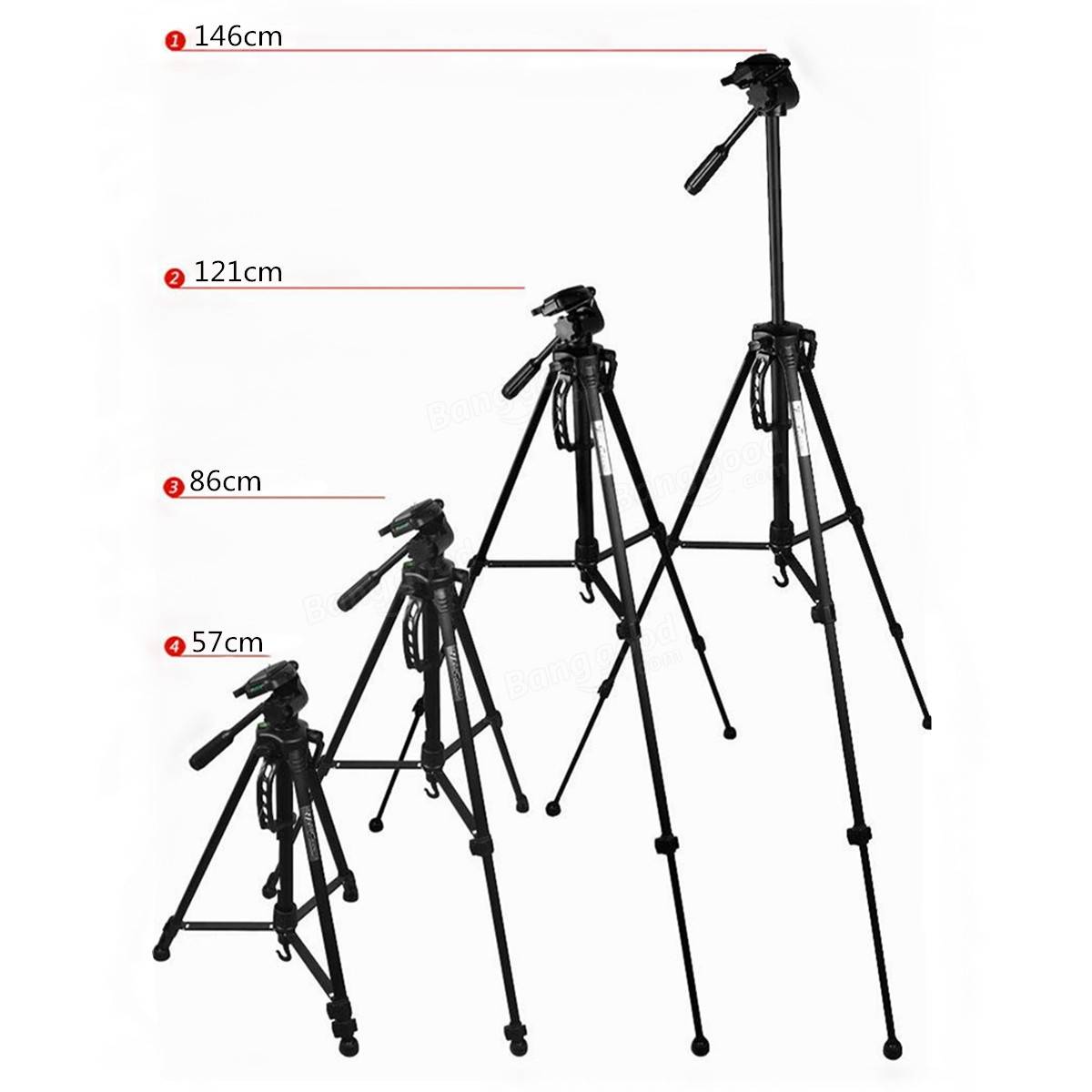 1200x1200 Weifeng Wt 3530 Tripod Stand With Carry Case For Digital Camera