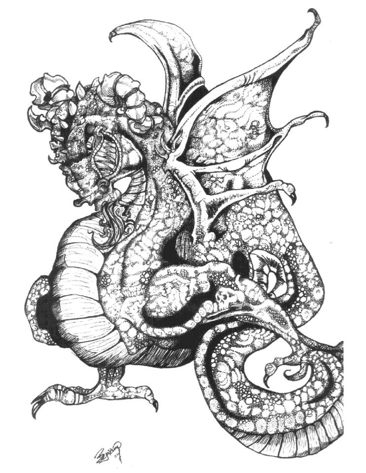 742x960 Trippy Dragon By Dude Lebowski