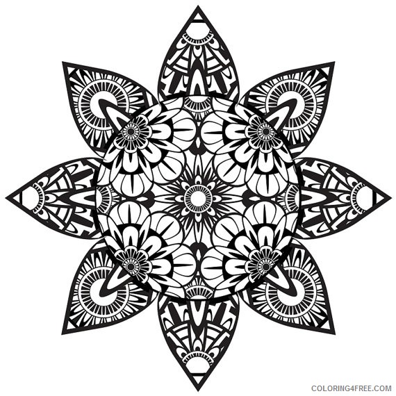 570x570 Trippy Coloring Pages Mushroom Stars Coloring4free