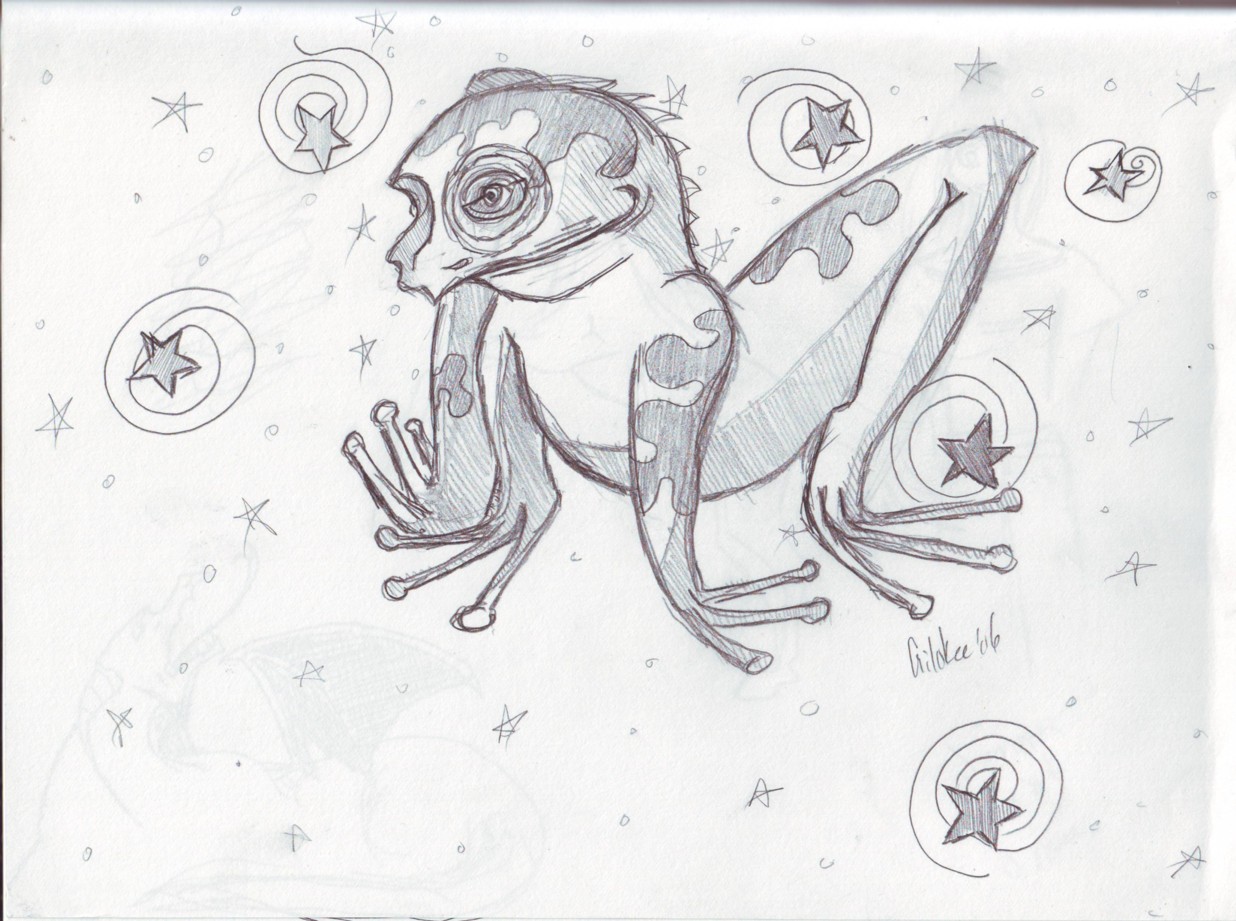 1236x921 Trippy Frog By Gilokee