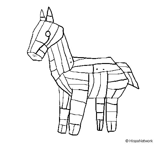 505x470 Trojan Horse Coloring Page