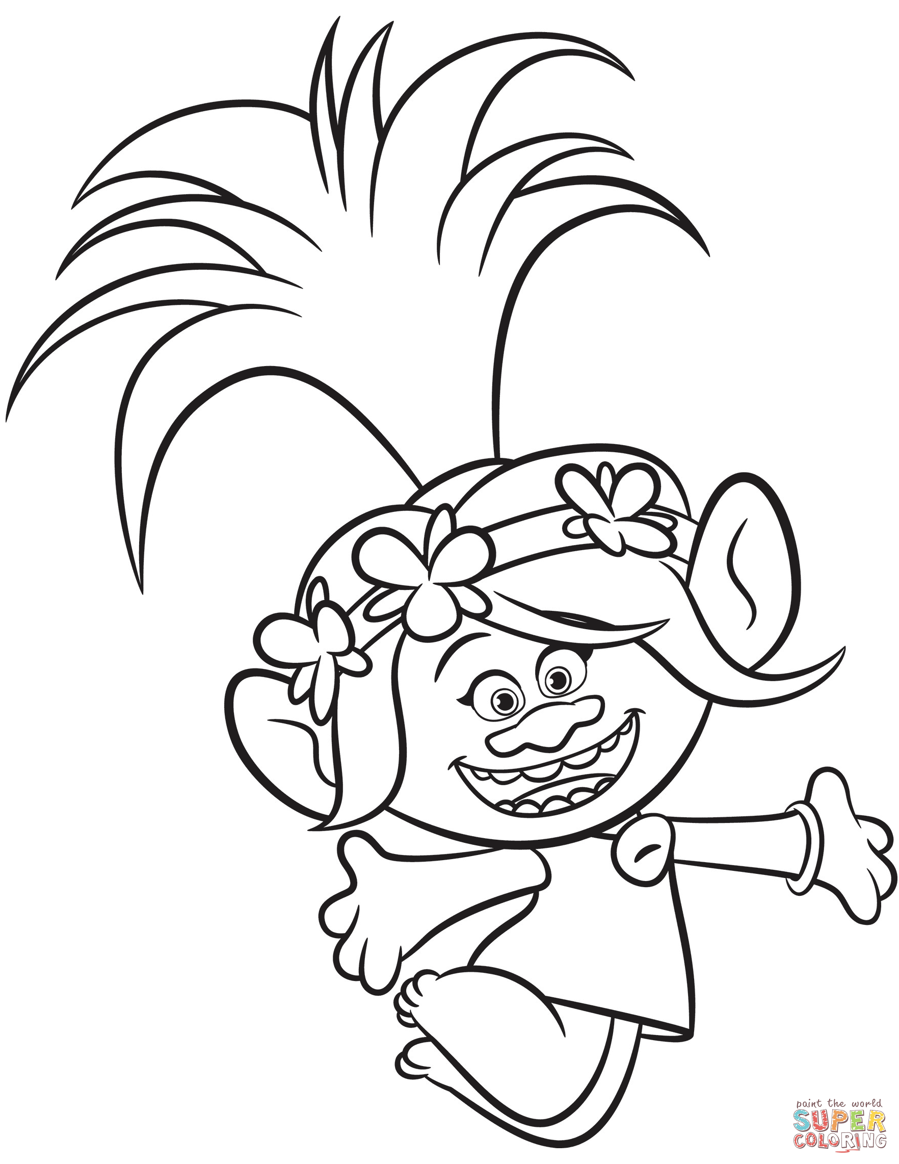 1764x2283 Poppy From Trolls Coloring Page Free Printable Coloring Pages