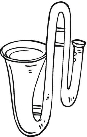 305x480 Trombone Coloring Page Free Printable Coloring Pages