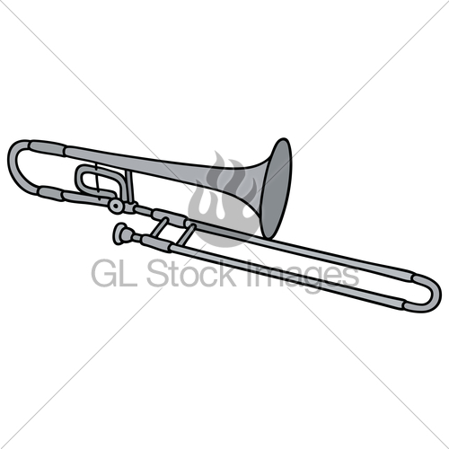 500x500 Classic Silver Trombone Gl Stock Images