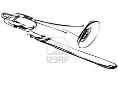 236x201 Abstract Trombone Tattoo