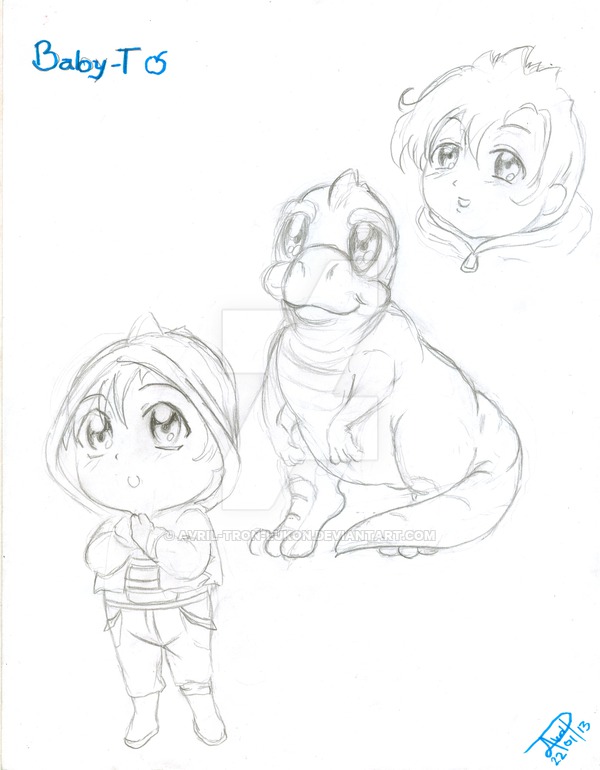 600x770 Baby T Sketch ( Anime Human Version ) By Avril Tron Lukon