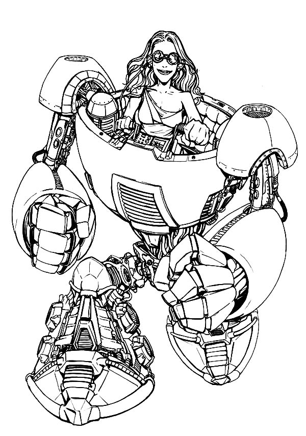 600x855 Tron Legacy Riding Robot Coloring Pages Color Luna
