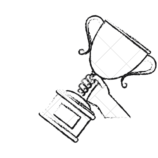 550x550 Hand Holding Winner Trophy Icon