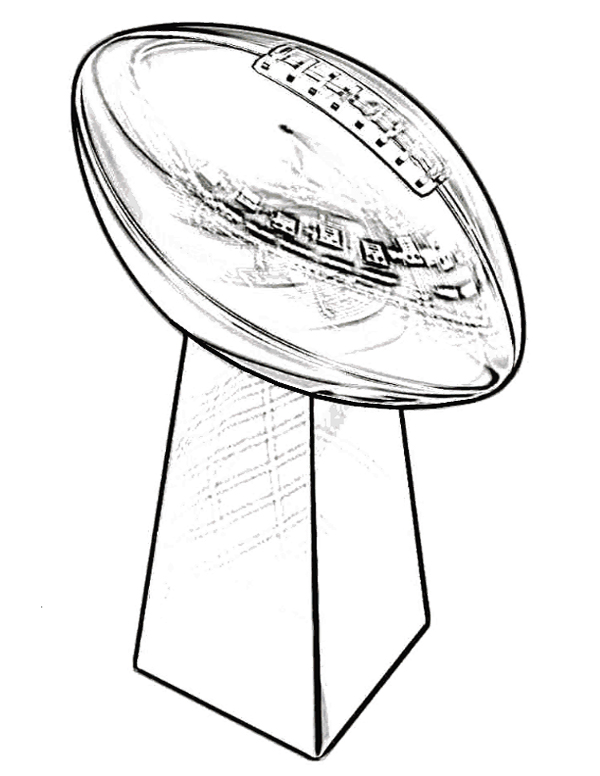 600x776 Trophy Super Bowl Coloring Page Kids Coloring Pages