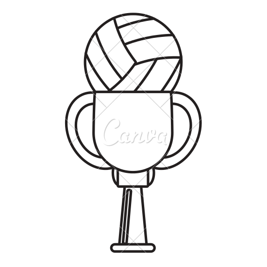 550x550 Trophy Of Volleyball