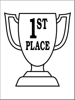 304x404 Clip Art Trophy First Place Bampw I Abcteach