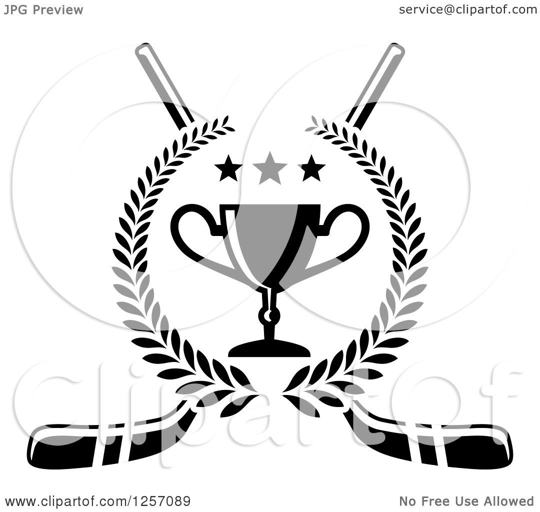 1080x1024 Clipart Of A Black And White Laurel Wreath With A Trophy And Stars