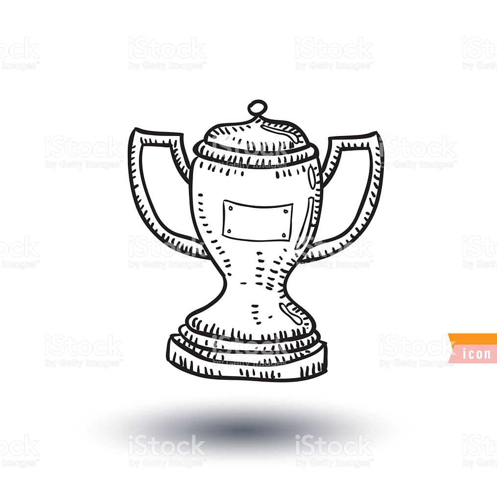 1015x1024 Drawn Trophy Award Ribbon