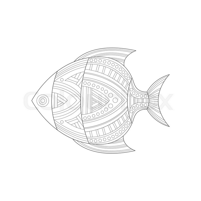 800x800 Cool Tropical Fish Sea Underwater Nature Adult Black And White