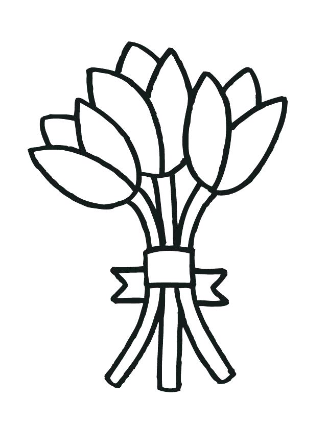 640x828 Good Flower Coloring Pages Printable For Bouquet Of Flowers