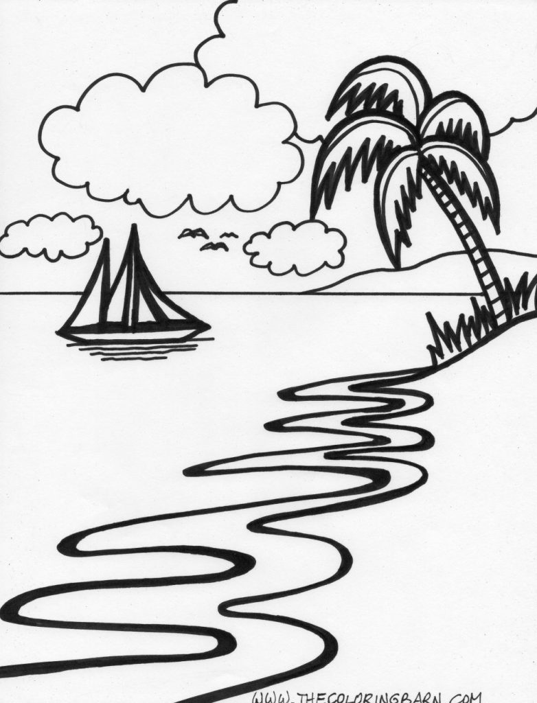 782x1024 Tropical Island Coloring Pages Images