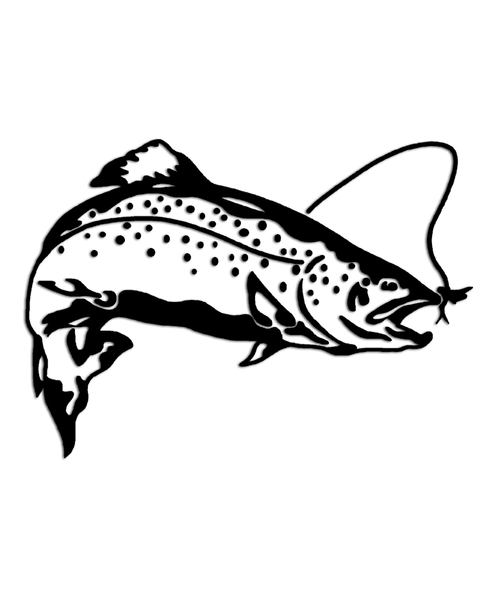500x600 Rainbow Trout Fly Fishing Sticker