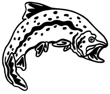 380x325 Trout Decal Fsn1 231 Boat,truck,window Stickers