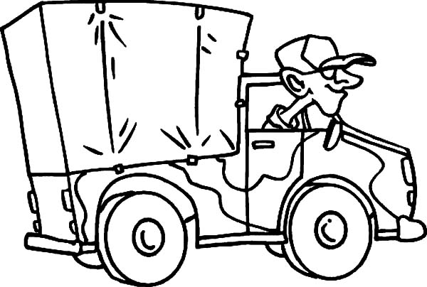 600x404 Military Truck Cartoon Coloring Pages Color Luna