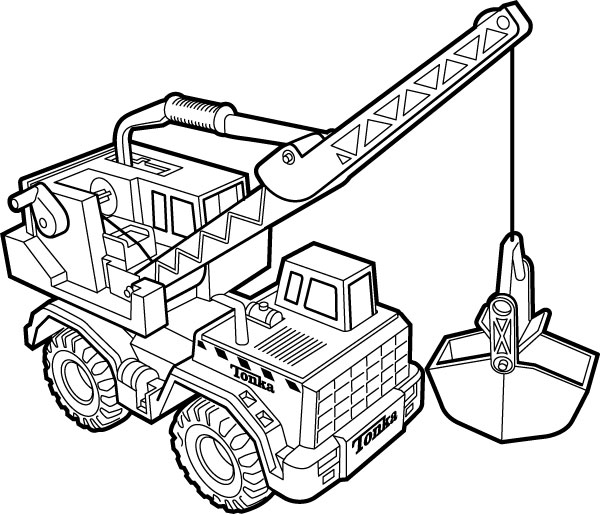 600x514 Crane Coloring Pages Printable For Pretty Draw Paint Truck Page