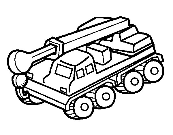600x470 Truck Crane Coloring Page