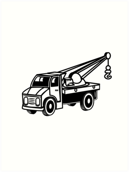413x549 Car Toy Truck Crane Tow Truck Mounted Crane Truck Art Prints By