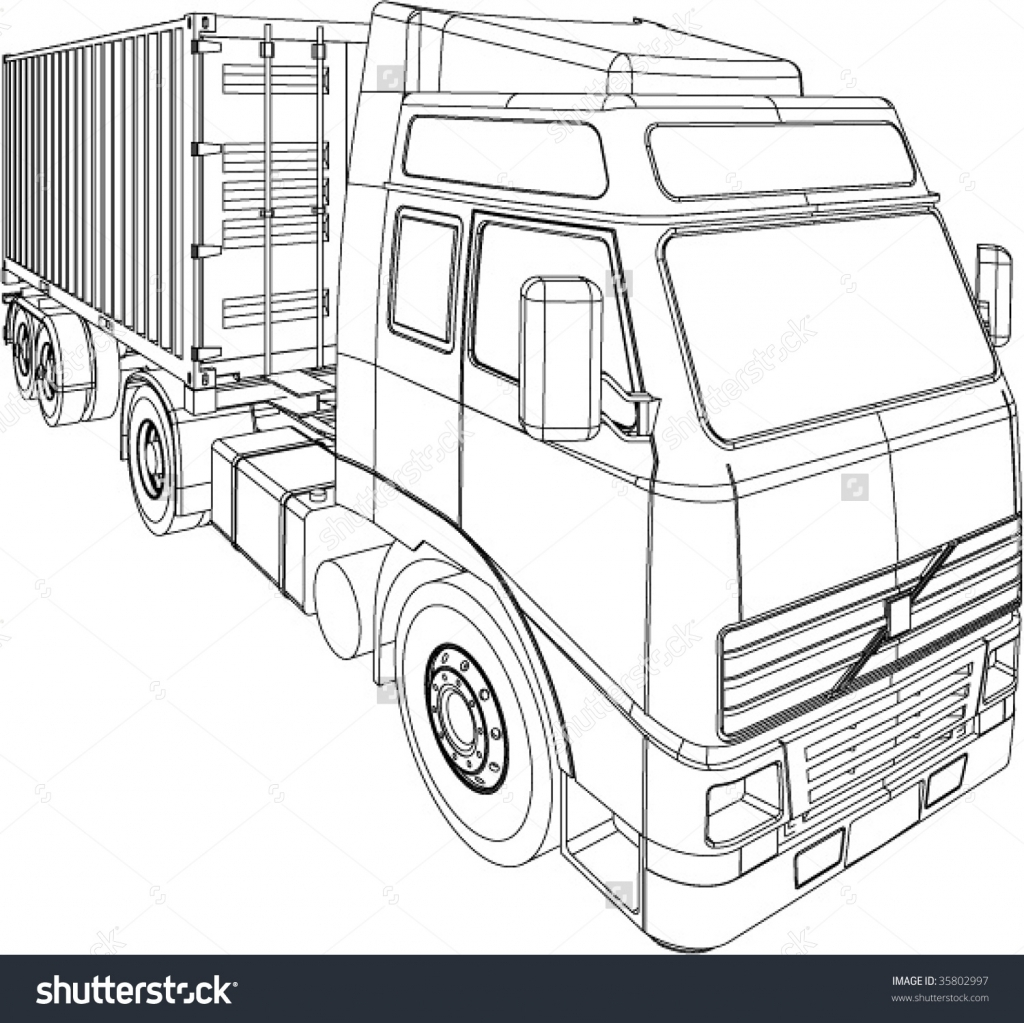 1024x1023 How To Draw A 3d Truck How To Draw A 3d Truck
