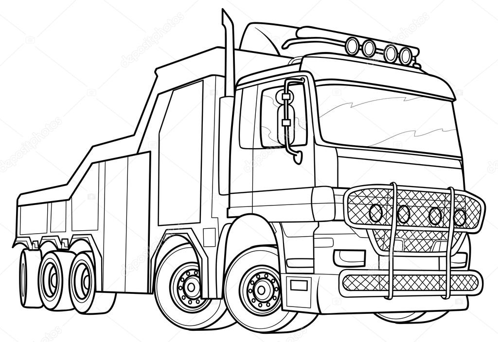1024x704 Sketch Truck Stock Vector Kopirin