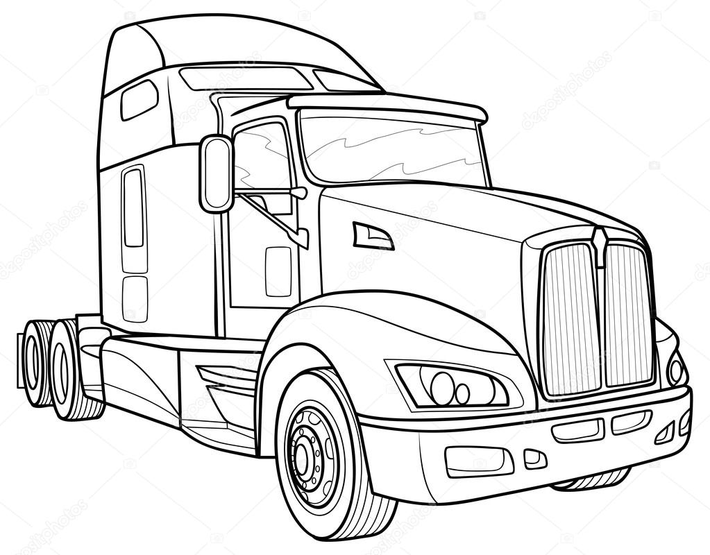 1023x800 Sketch Truck Stock Vector Kopirin