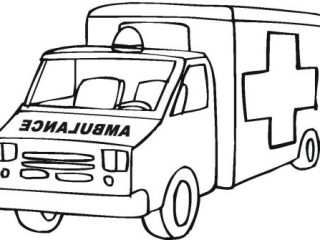 320x240 Ambulance Pictures To Colour Truck Drawings For Kids Free Download
