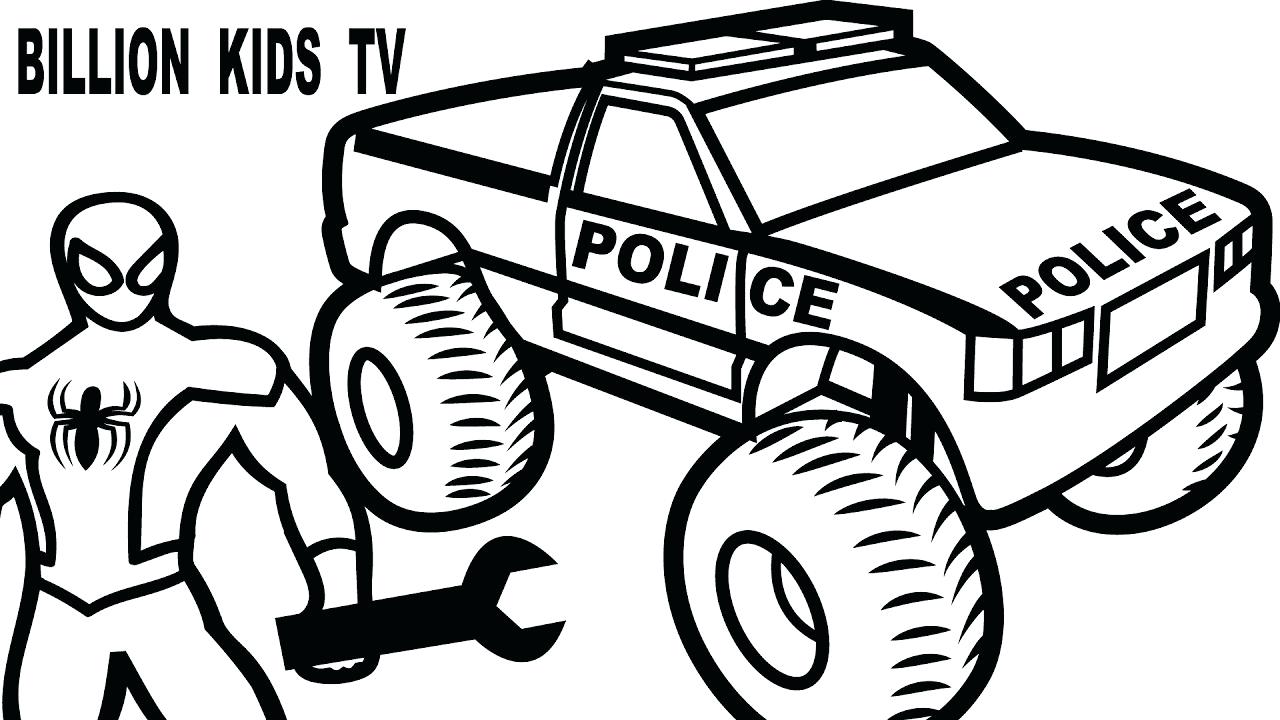 1280x720 Coloring Monster Truck Coloring Pictures