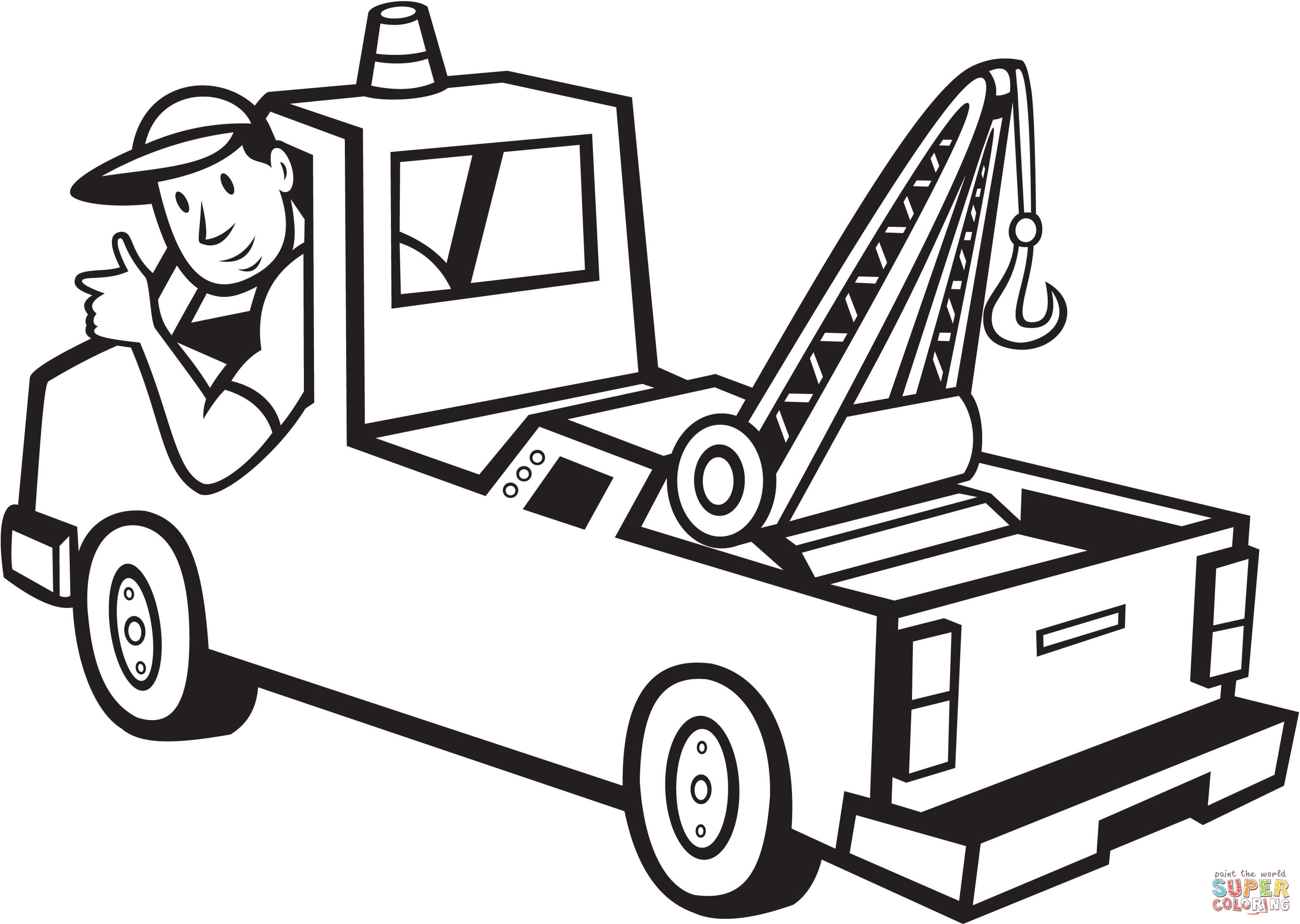 3076x2188 Truck Driver Coloring Page Free Printable Coloring Pages
